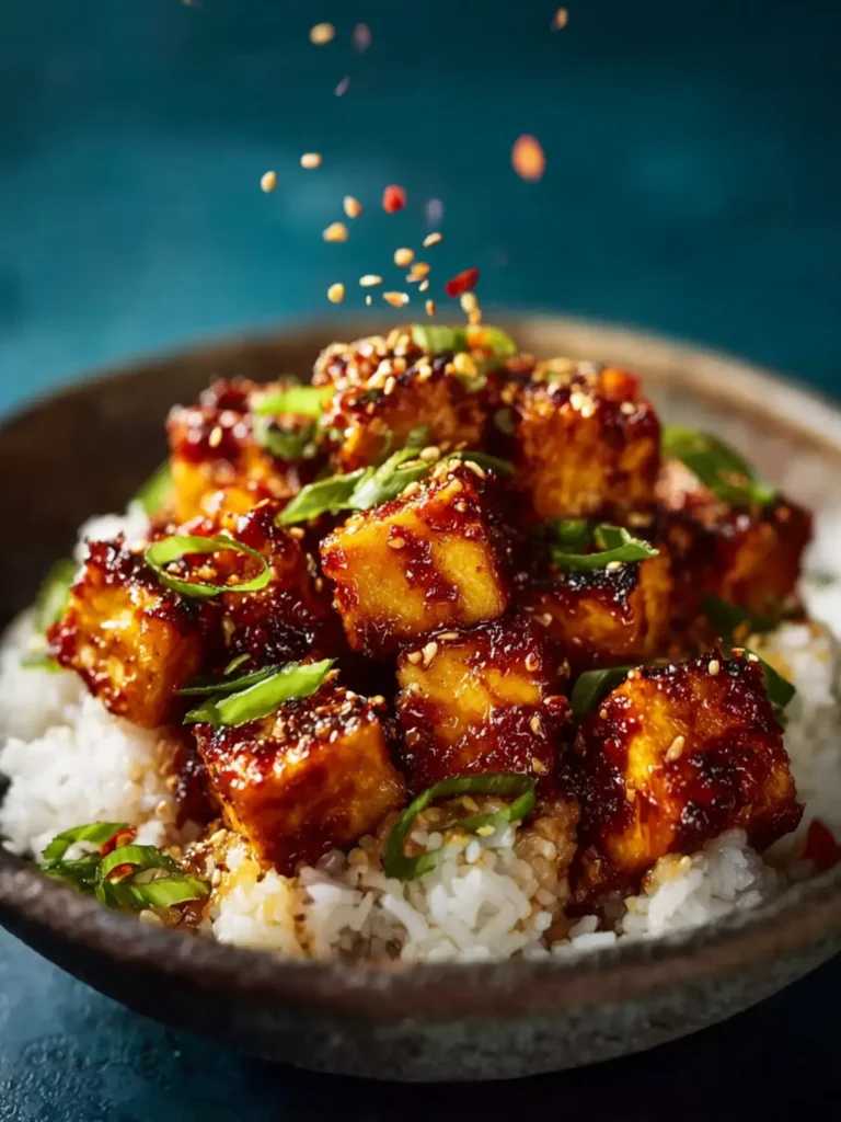 crispy honey garlic tofu First Image