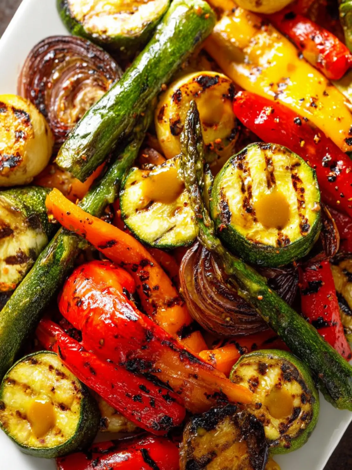 grilled vegetables with honey mustard sauce First Image