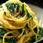 lemon butter spinach spaghetti First Image