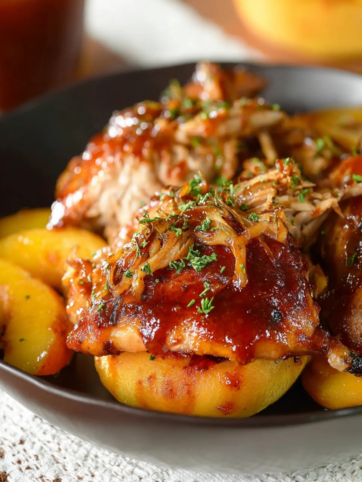 Easy Slow Cooker BBQ Peach Chicken: Juicy and Irresistible!